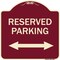 Signmission Reserved Parking Arrow Pointing Left and Right Heavy-Gauge Aluminum Sign, 18" x 18", BU-1818-23160 A-DES-BU-1818-23160 - alternate 1